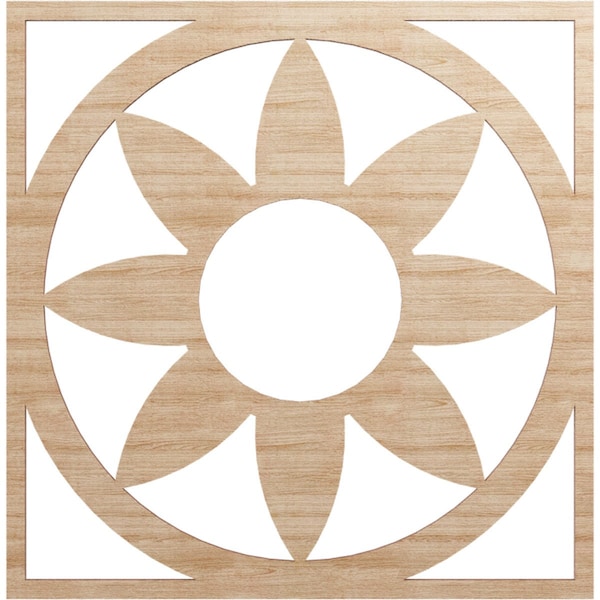 Ekena Millwork Blume Wood Fretwork Pierced Ceiling Medallion, Alder, 22"OD x 7 5/8"ID x 1/4"T CMWP22X22X0250BLAL - main